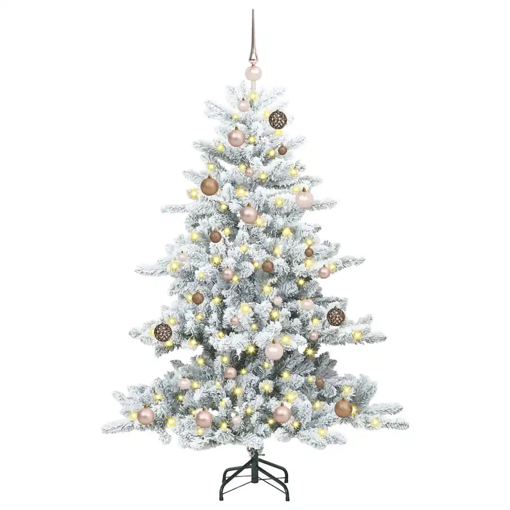 Albero di Natale Artificiale con Rami Pieghevoli Bianco 150 cm