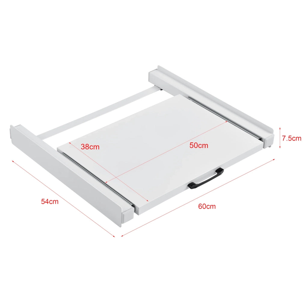 Kit di impilamento con ripiano scorrevole per lavatrice e asciugatrice standard bianco 03_0006457