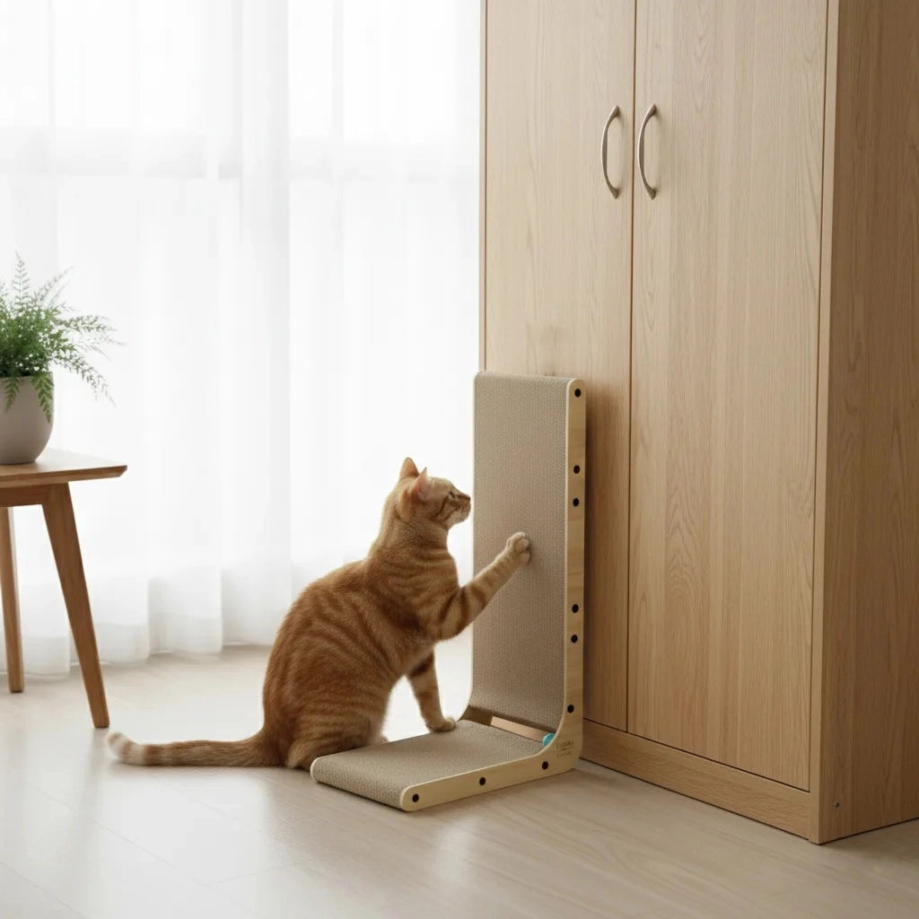 Tiragraffi per gatti LITORAL a forma di L stabile con doppio utilizzo 68 x 42 x 29 cm