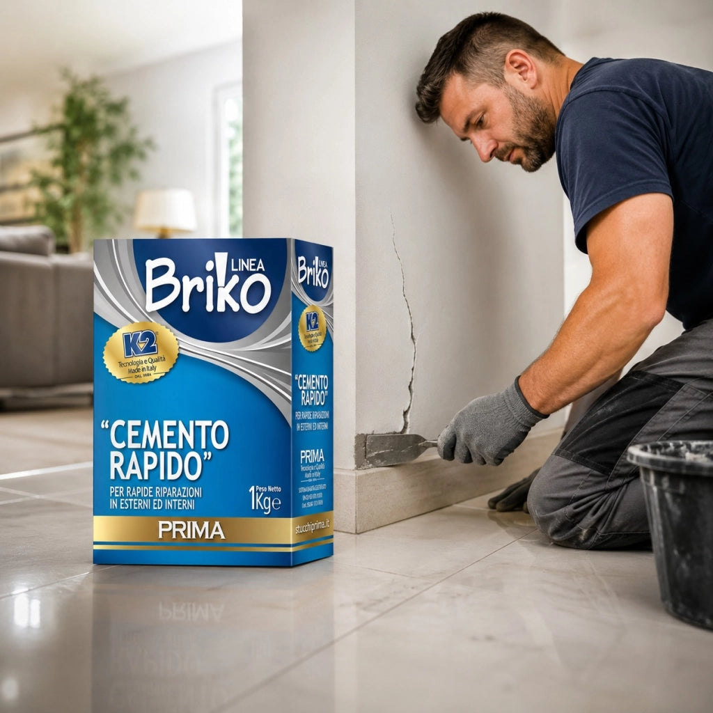 Prima k2 cemento rapido grigio premiscelato linea briko 1 kg
