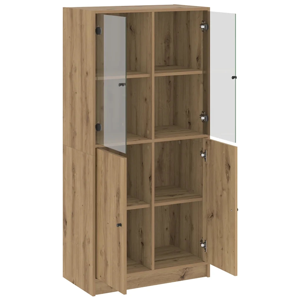 Credenza con Ante Rovere Artigianale 68x37x142 cm Multistrato 3318723