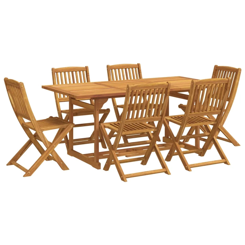 Set da Pranzo da Giardino 7pz 180x90x75cm Legno Massello Acacia 3321530