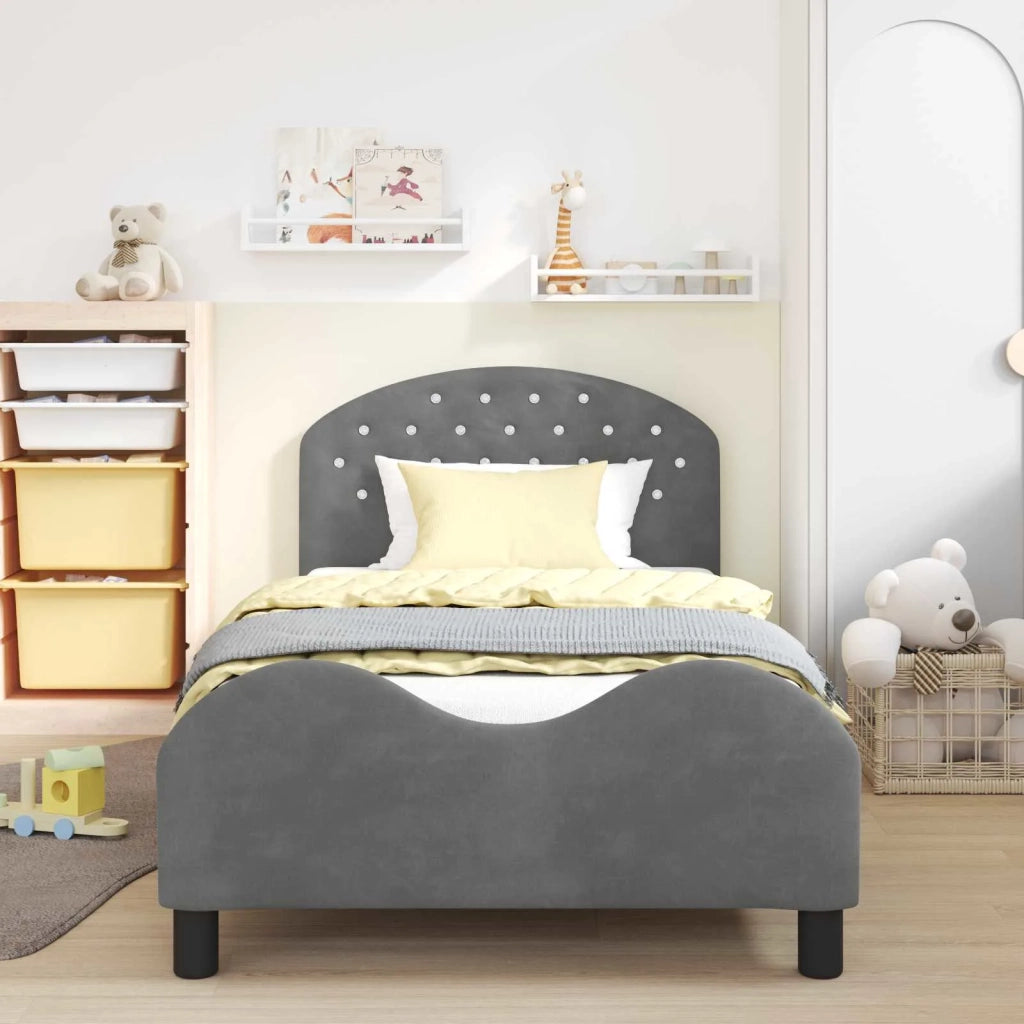 Struttura letto bambini con testata Grigio scuro 90 x 200 cm 42011128
