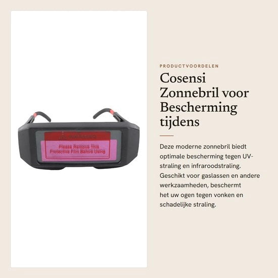 Occhiali da sole con protezione UV - Occhiali da sudore - Occhiali da protezione - Resistenti a shock - Oscuramento automatico - Chiusura regolabile - Occhiali laser