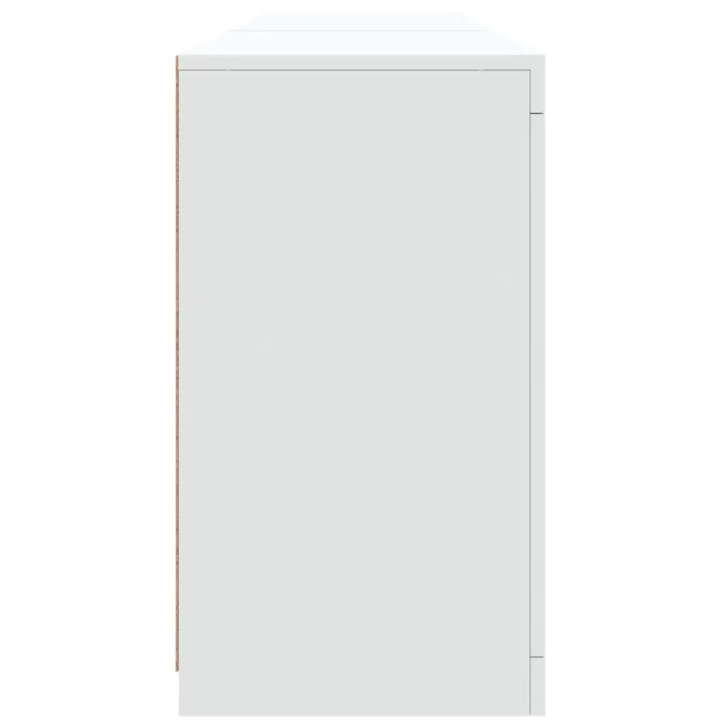 Credenza | Madia | Buffet da pranzo | Armadio da pranzo con Luci LED Bianca 181,5x37x67 cm