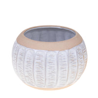 Set 2 Contenitori Decorativo Ø 19 H 13 cm Bombato