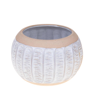 Set 2 Contenitori Decorativo Ø 19 H 13 cm Bombato