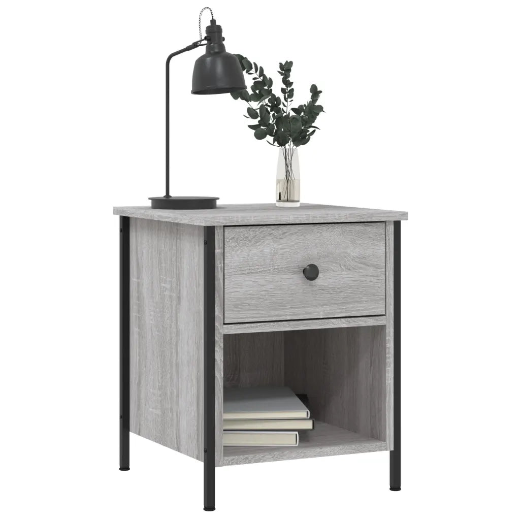 Comodino | Armadio da Notte | Mobiletto da notte Grigio Sonoma 40x42x50 cm in Legno Multistrato