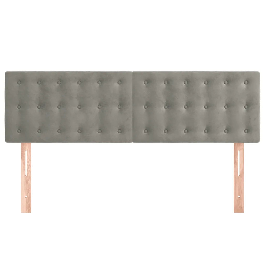 Testiera | Testata Grigio Chiaro 144x5x78/88 cm in Velluto