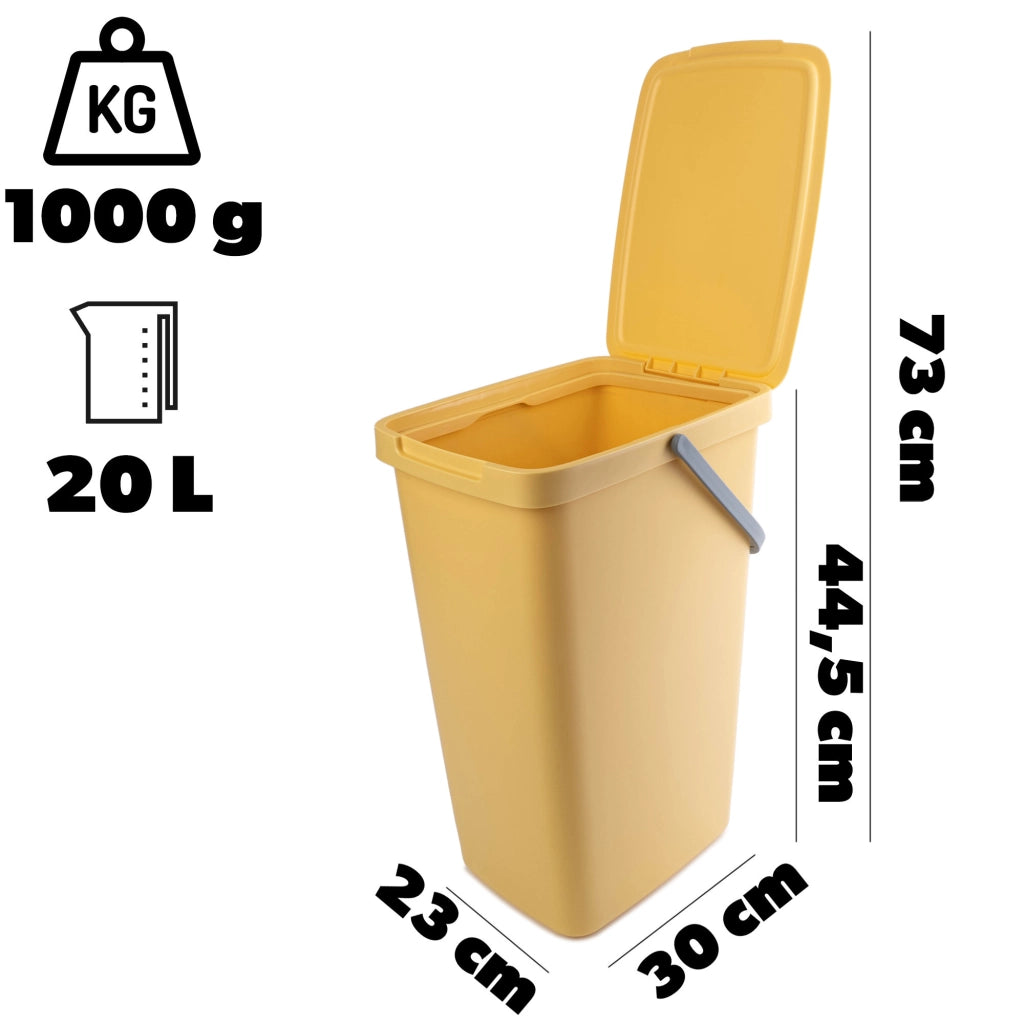 KADAX Zestaw koszy SYSTEMA Q COLLECT 20L jasny brą