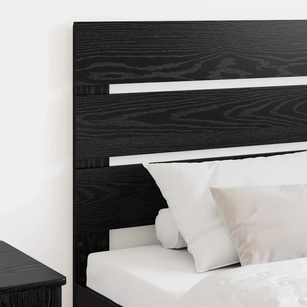 Testiera-Testata-Testiera Decorativa Rovere Nero 90 cm Legno multistrato 725547