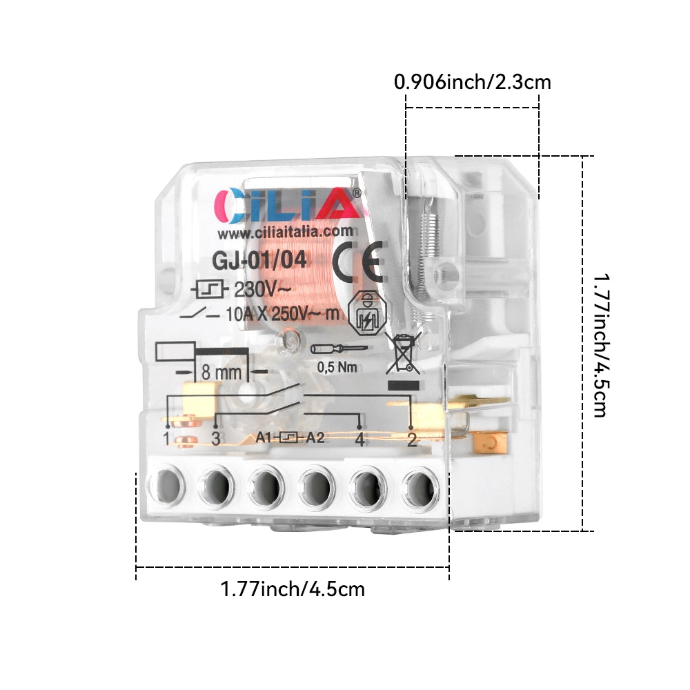 Rel¨¨ Commutatore ad Impulsi 230V 10A ¨C zephmum ¨C 4 Sequenze 2 NO