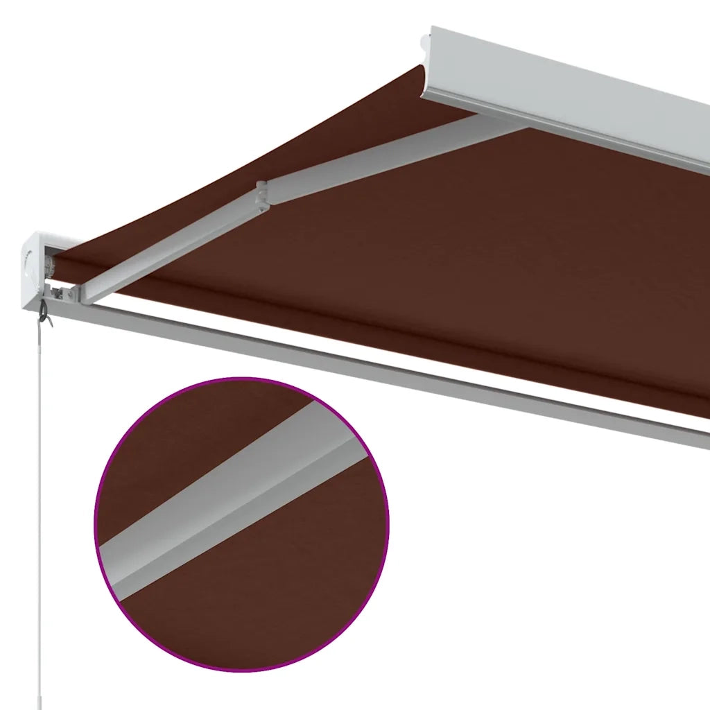 Tenda Sole Retrattile Manuale 350x250 cm Marrone 3215719