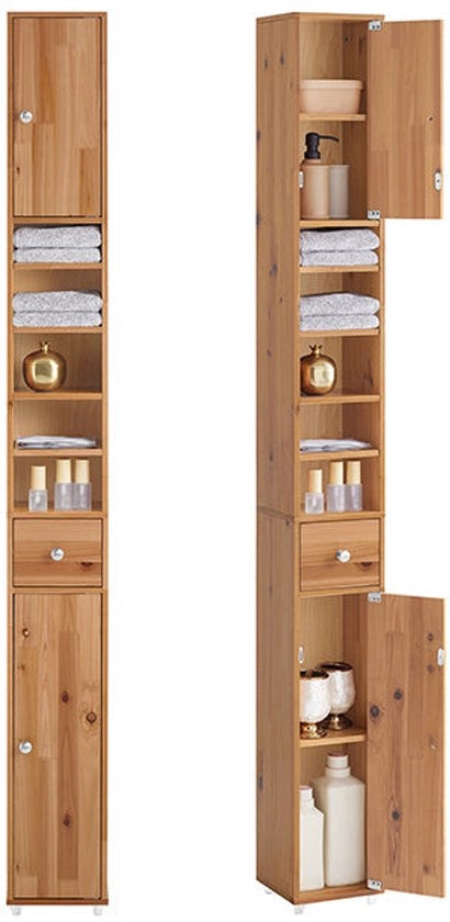 Cassa da bagno in cedro - cassettone lungo - organizzatore spazievitore - cedro ecosostenibile - 20x180x20cm