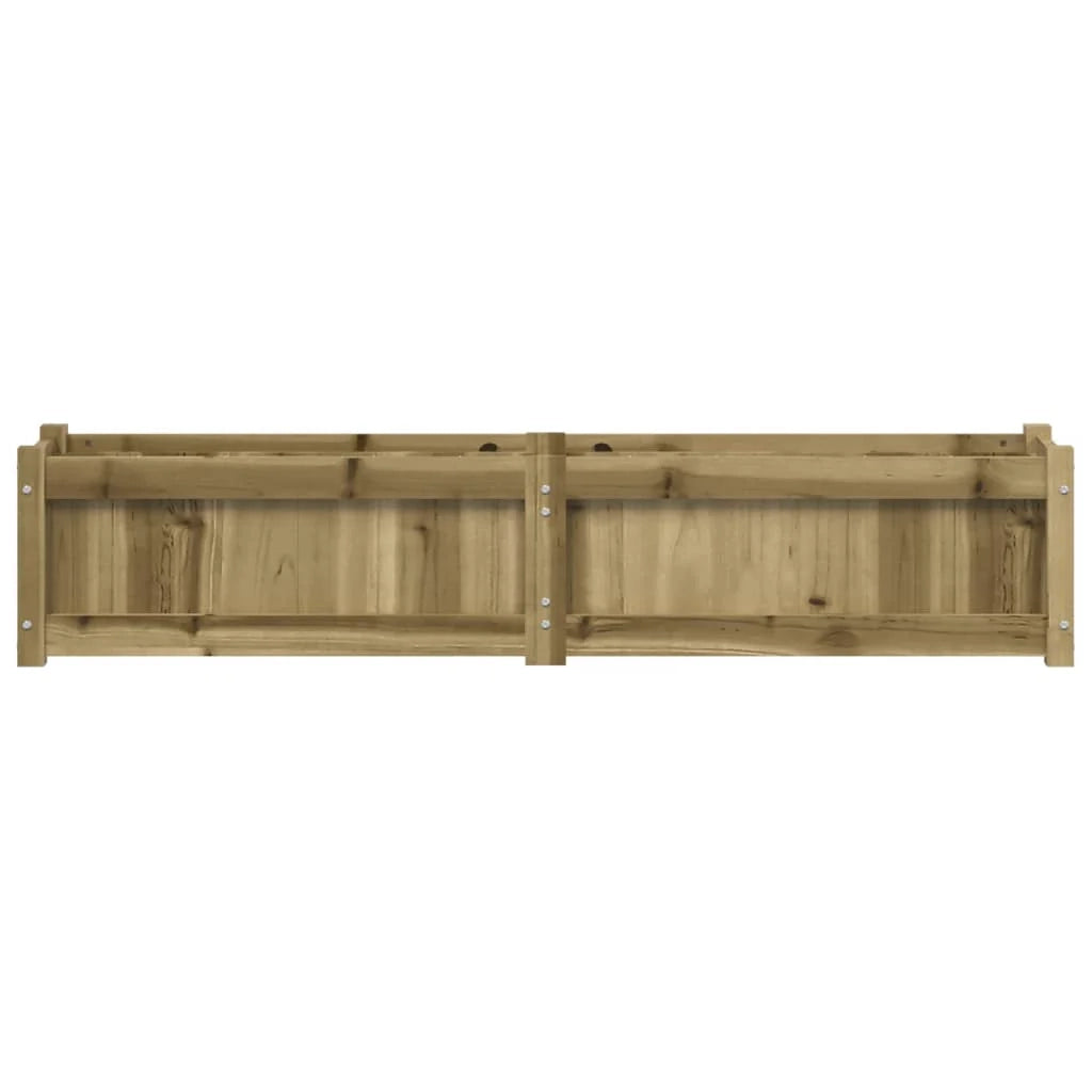 Fioriera rialzata per piante e fiori terrazza giardino 150 x 31 x 31 cm legno di pino impregnato marrone 02_0037426