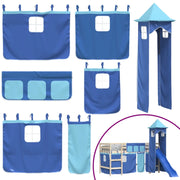 Tende per Letto a Soppalco con Torre Blu in Poliestere CFW5146731