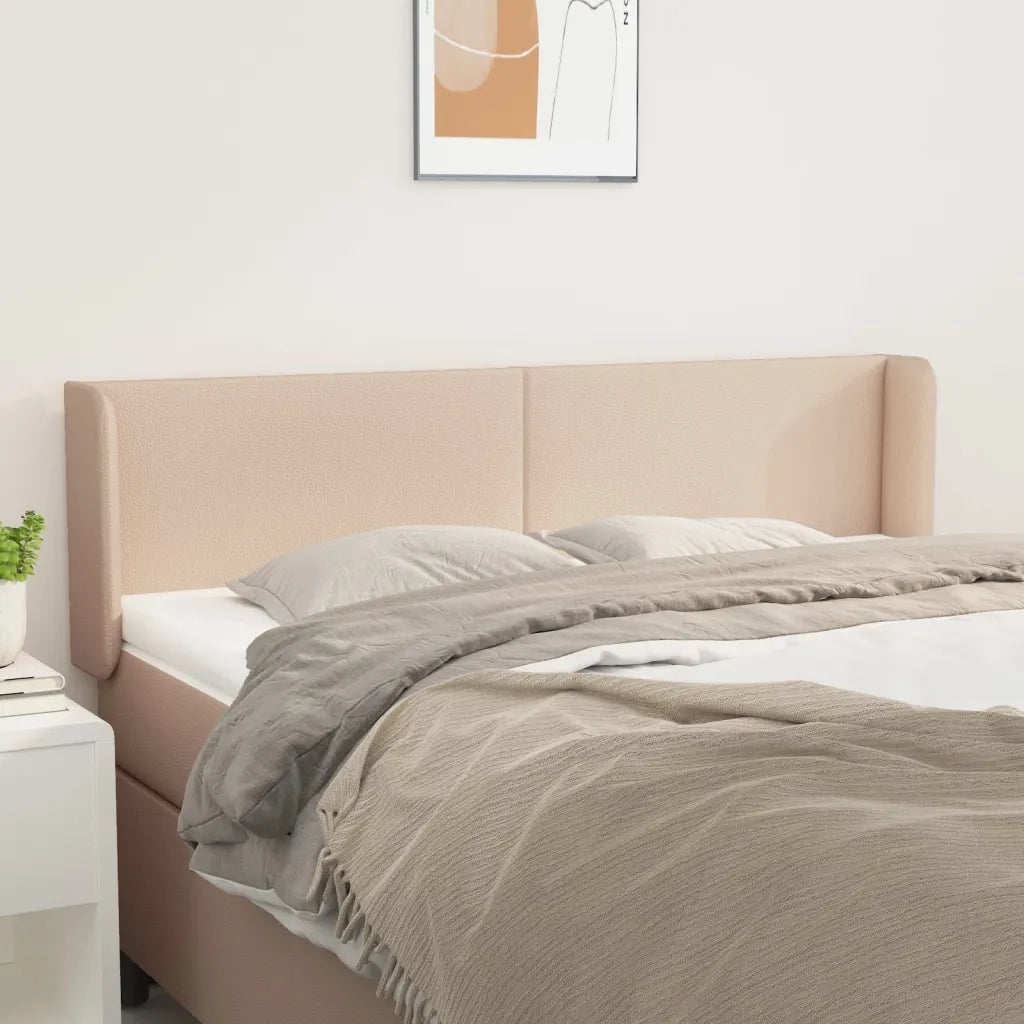 Testiera | Testata ad Orecchio Cappuccino 147x16x78/88 cm in Similpelle