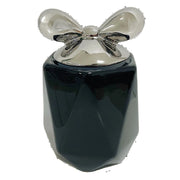 1 Pezzo Barattolo da Cucina in Porcellana con Fiocco Nero e Argento 2700 ml