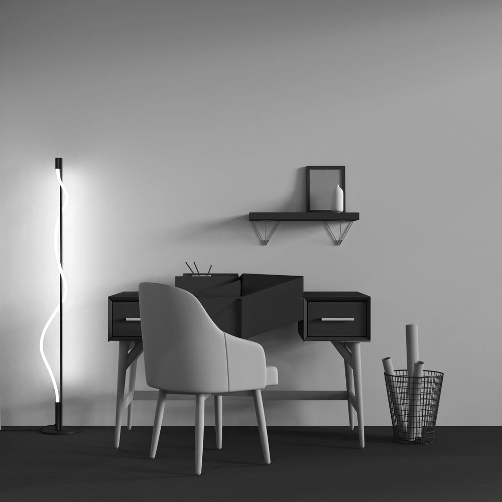Lampada da terra Maytoni Tau nera LED 15W 3000K 150cm