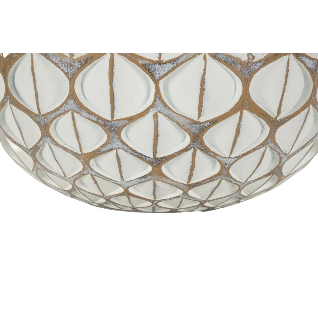 Vaso Decorativo Istanbul, Bianco, Poliresina, 27x27x27 cm