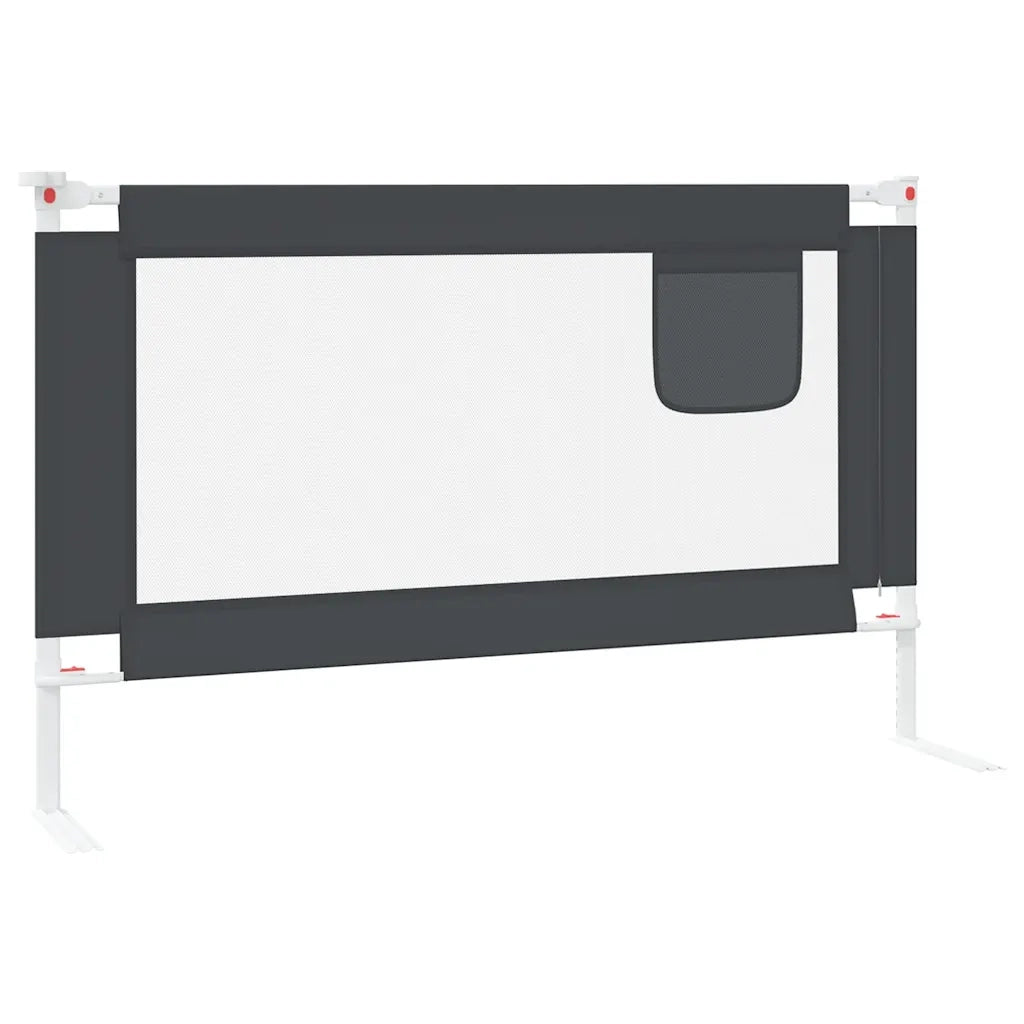 Sponda Letto Sicurezza Bambini Grigio Scuro 120x25 cm Tessuto 10227