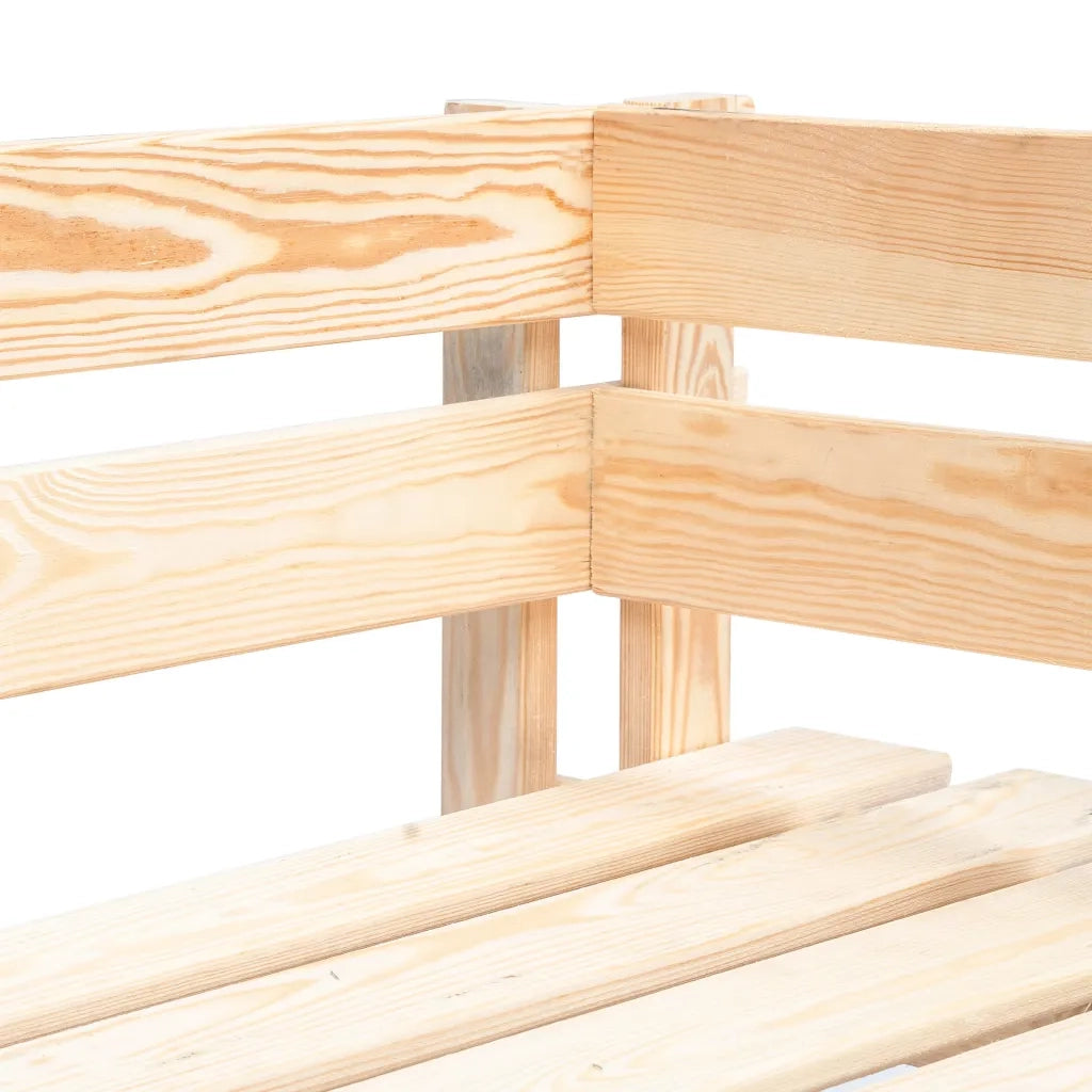 Divano Angolare da Giardino su Pallet Legno di Pino Impregnato cod mxl 55119