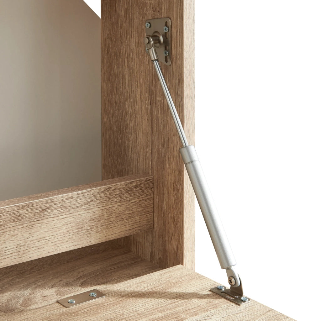 Scrivania/postazione di lavoro pieghevole a parete 48 x 83 x 48 cm effetto rovere beige 03_0009061