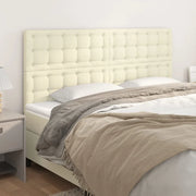 Testiera 4 pz Crema 90x5x78/88 cm in Similpelle cod mxl 49783