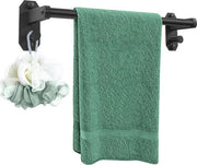 Scaffale per asciugamani 30CM - Asciugamani neri per parete per bagno e cucina