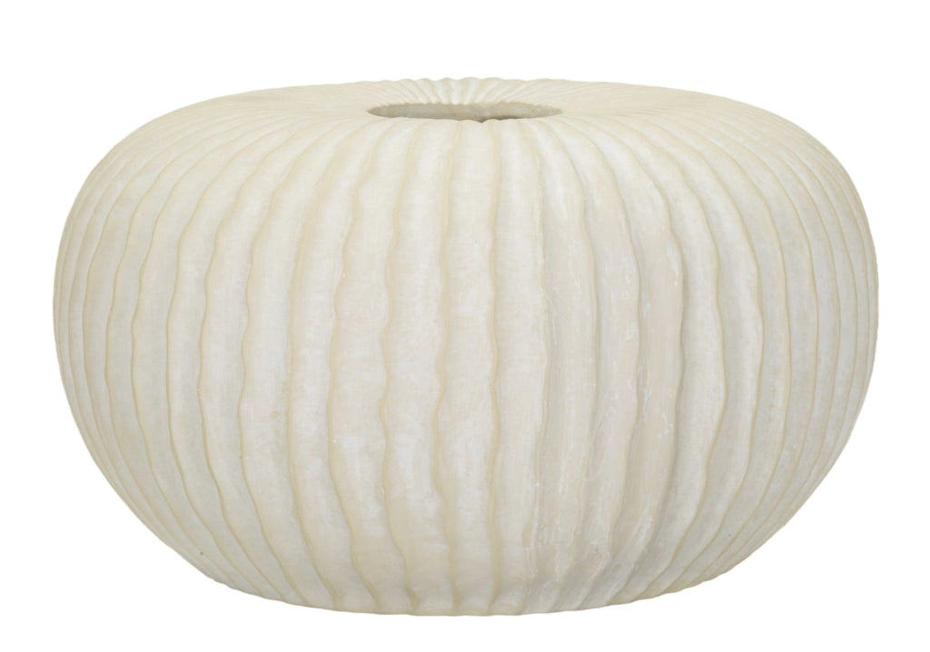 Vaso Icicle Ø40x23 cm in Mgo Crema