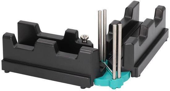 Allettatore Plus - Plinti Snidore - Mietitore Angolo - Affilato - Strumento 2-in-1 per alta precisione e resistenza allo sfarfallio - Nero ABS - Misuratore di Tavolo di Misura