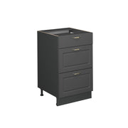 Vicco Mobiletto base per cucina Landhaus antrazit-oro 50 cm senza piano di lavoro