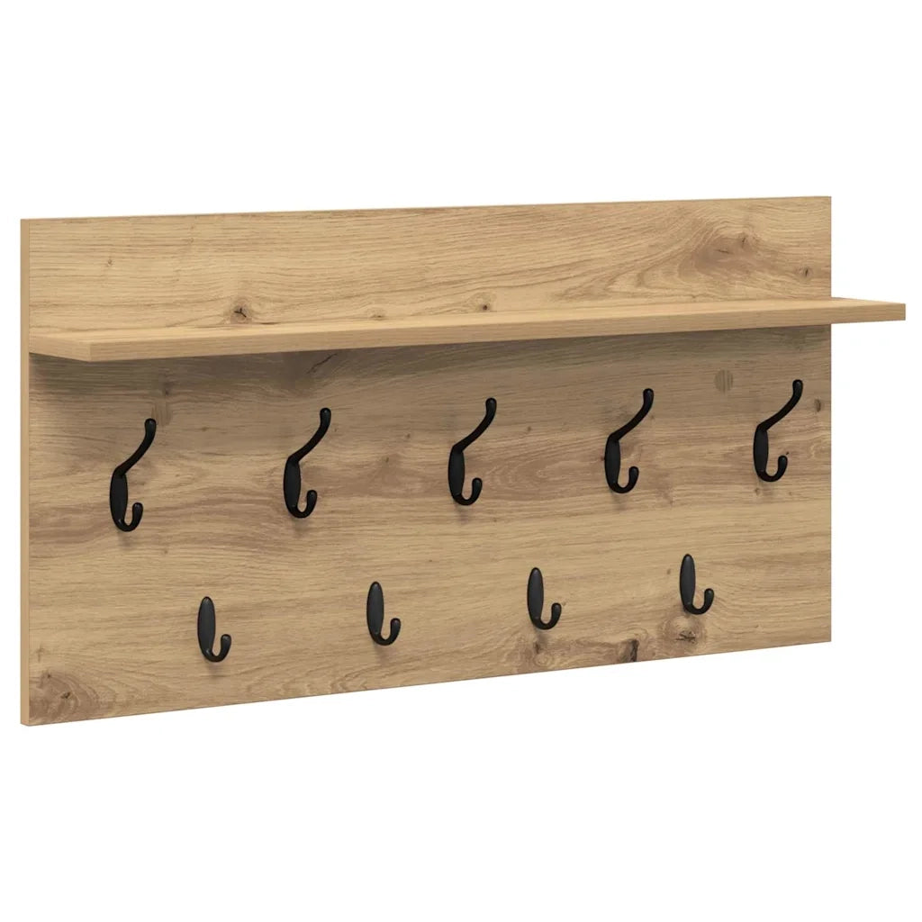 Appendiabiti a muro A parete Rovere artigianale 80 x 40 x 12 cm 874442