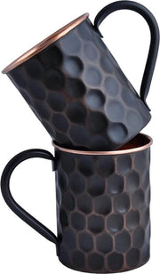 Pacco di Finizione per Moka in Acciaio Nero, 20 oz, Set da 2