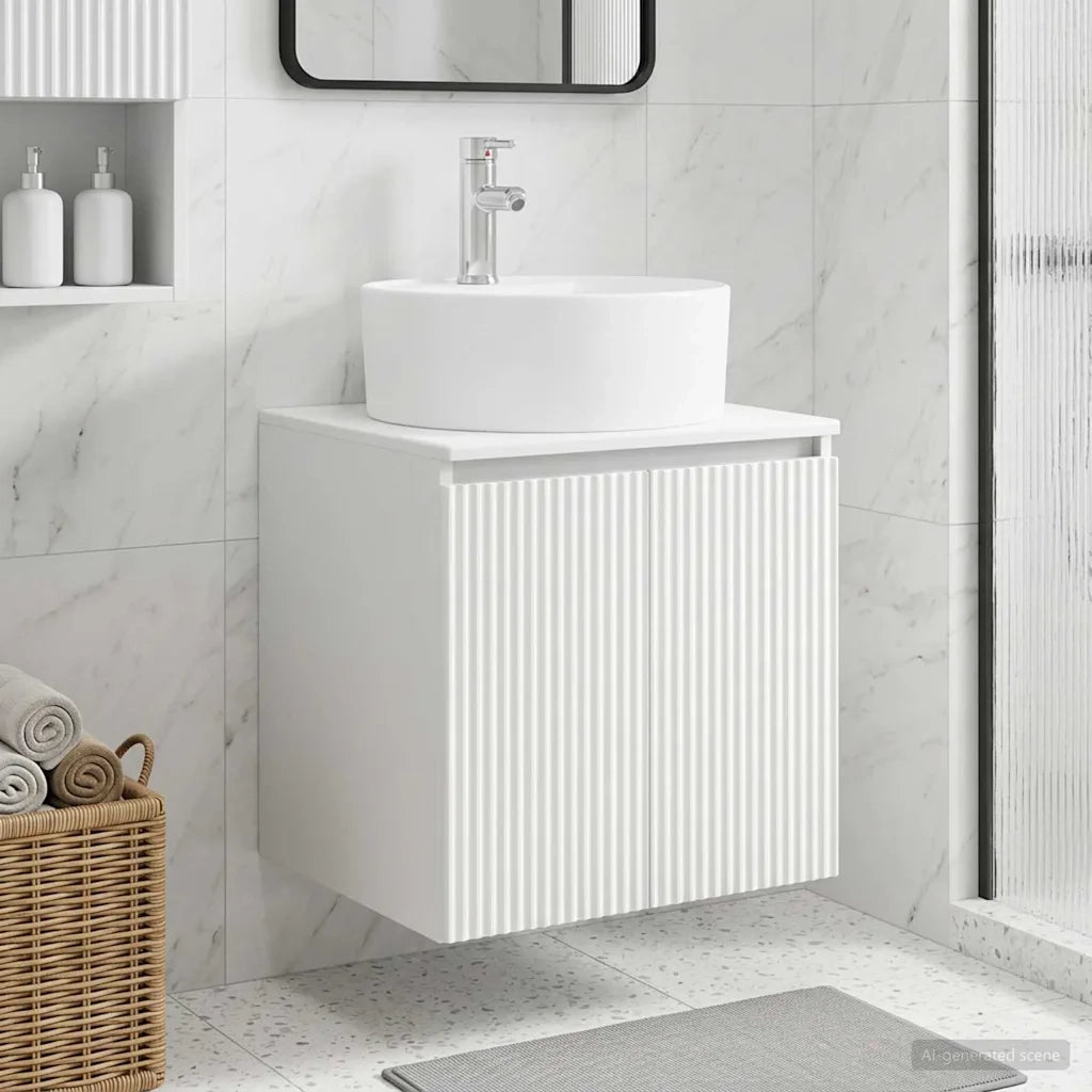 Mobile Lavabo da Parete Bianco 49,5 x 44,5 x 65 cm