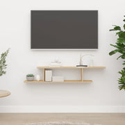 Scaffale TV Parete-Mensole a Muro Rovere Sonoma 125x18x23 cm Legno Multistrato