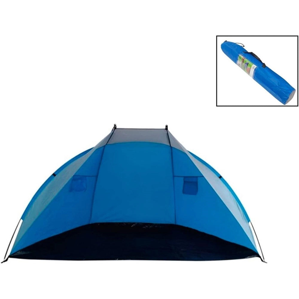 Trade Shop - Tenda Da Spiaggia Pieghevole Ultraleggera Facile Montare Campeggio 240x120x120cm 206404 -