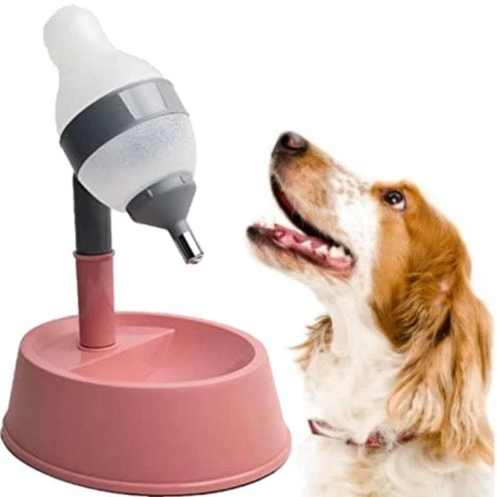 Dispensatore d'acqua per animali domestici multifunzionale - Base stabile - Altezza regolabile - Rilascio automatico - Adatto per animali domestici