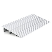 Rampa d'ingresso 86,5 x 41,5 x 8,5 cm altezza regolabile antiscivolo per uso interno ed esterno alluminio argento 20_0020571