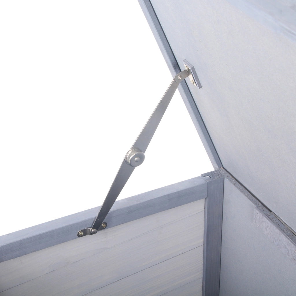 Gabbia per Conigli con Tetto in Catrame e Vassoio Estraibile ¨C zephmum ¨C 112x50x54 cm Grigio