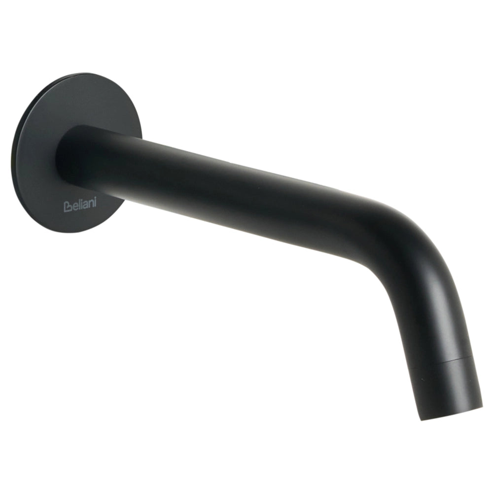 Rubinetto a doppia leva per lavabo a parete in ottone nero