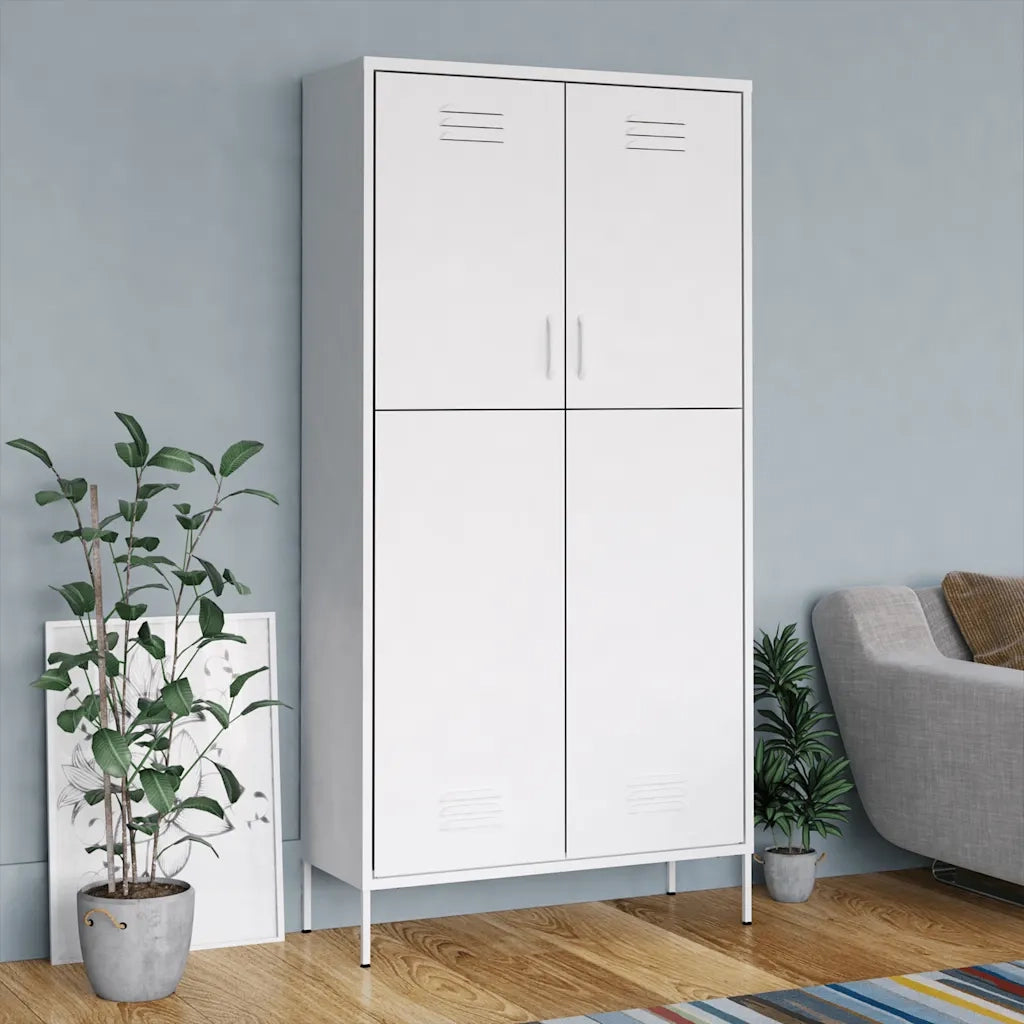 Armadio Bianco 90x50x180 cm in Acciaio CFW5727256