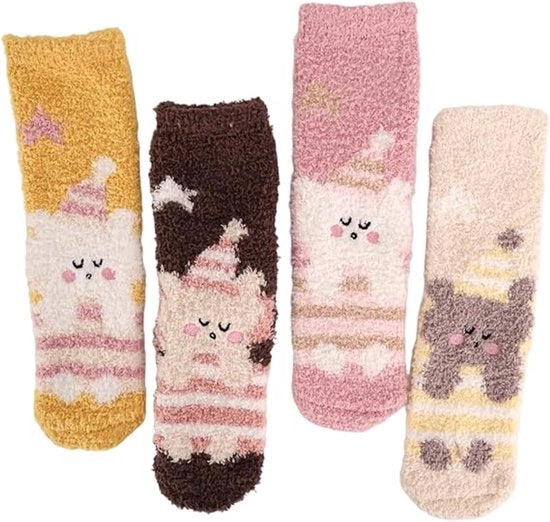 Calze per donna, 12 paia, misure 39-42 - Calze di fleece di corallo morbido