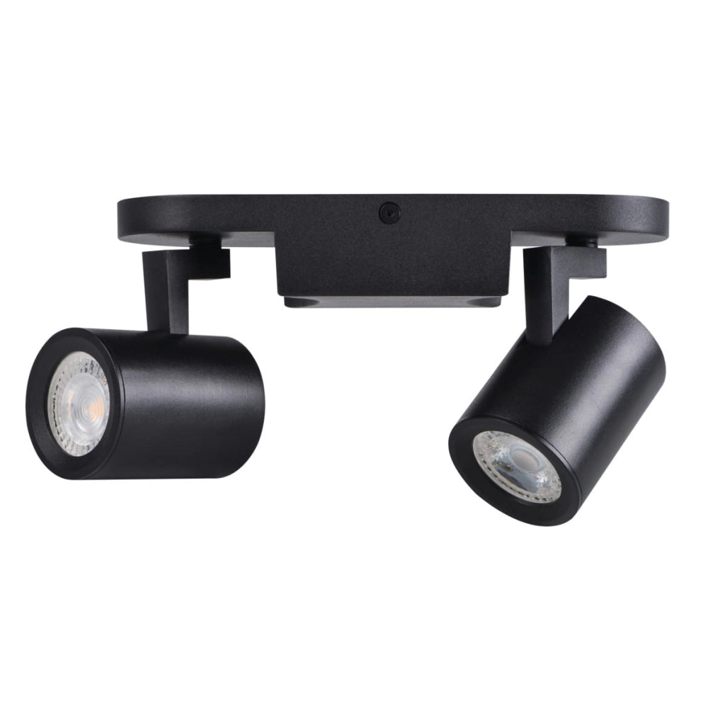 Plafoniera barra Kanlux Laurin 29123 2xGU10 nera alluminio