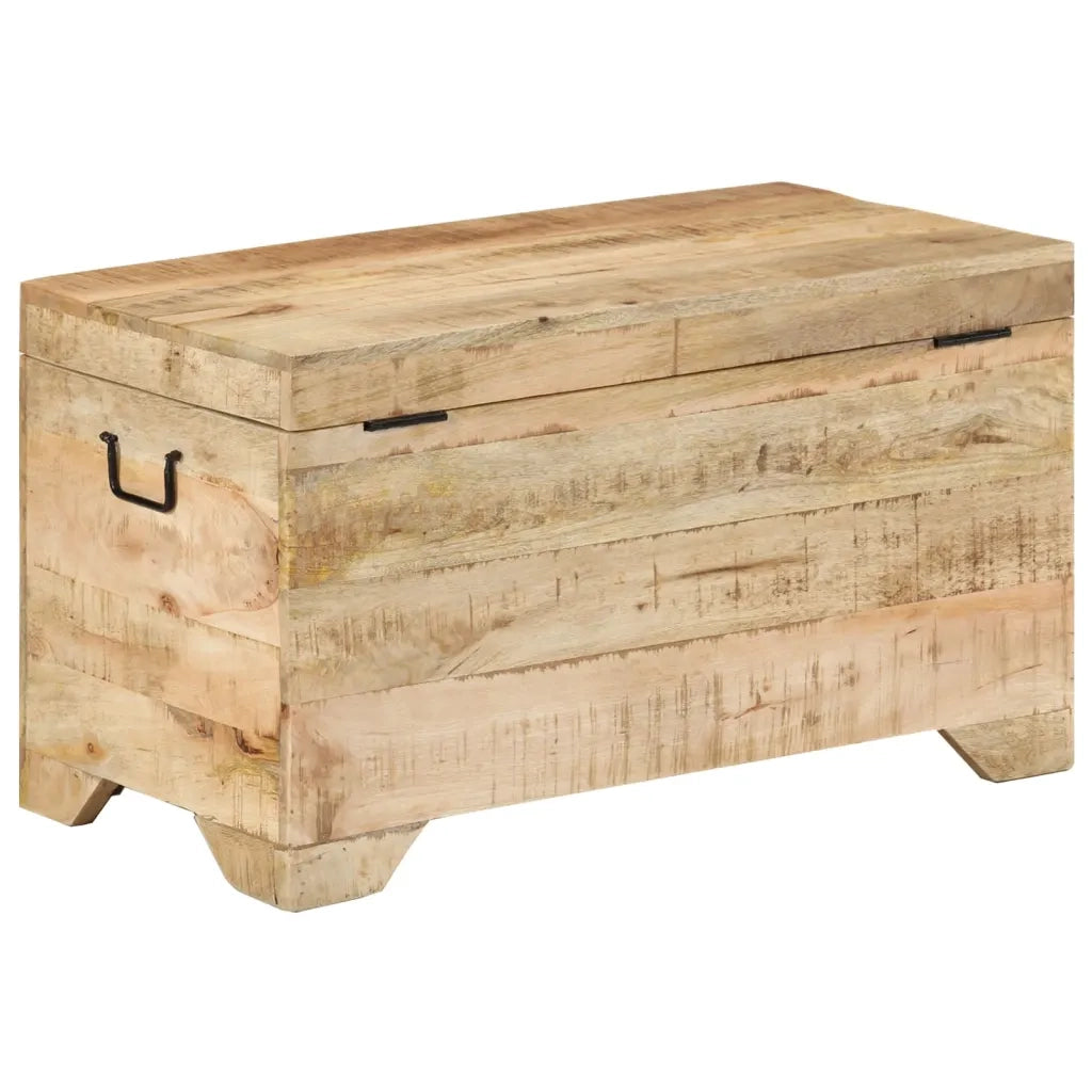 Cassapanca in Legno Massello di Mango Ruvido 328293