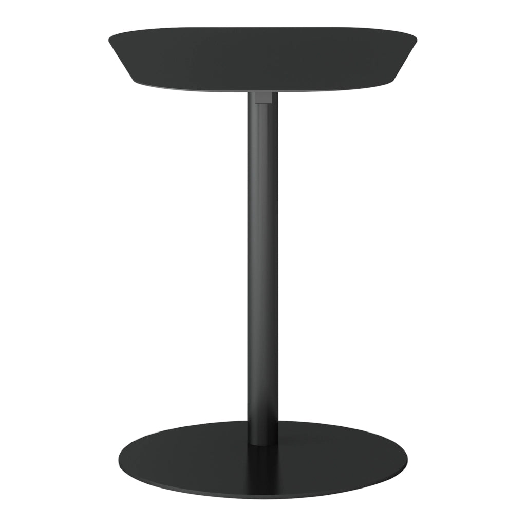 Tavolino Laterale da Divano Nastätten Metallo Piano Trapezoidale - Nero opaco [en.casa]