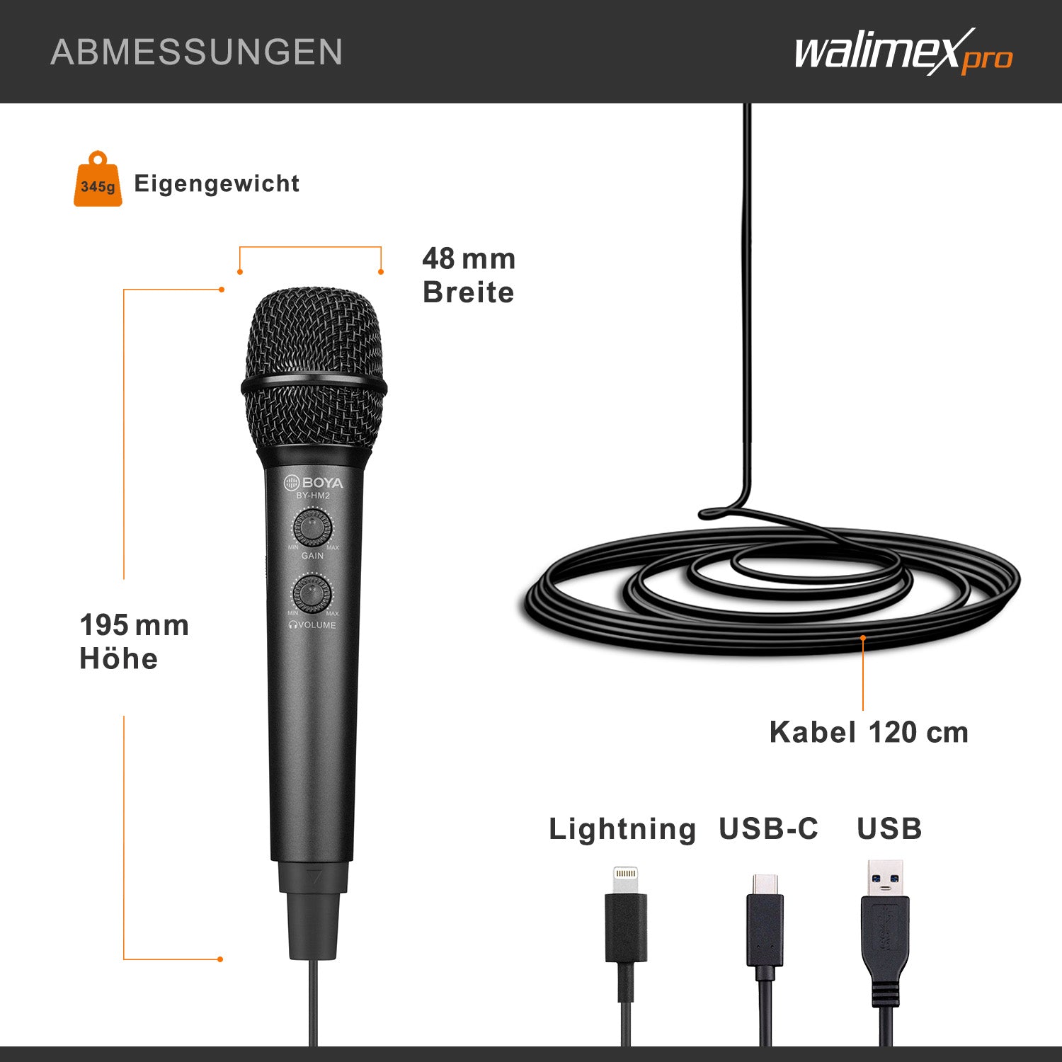 Boya HM2 Microfono palmare