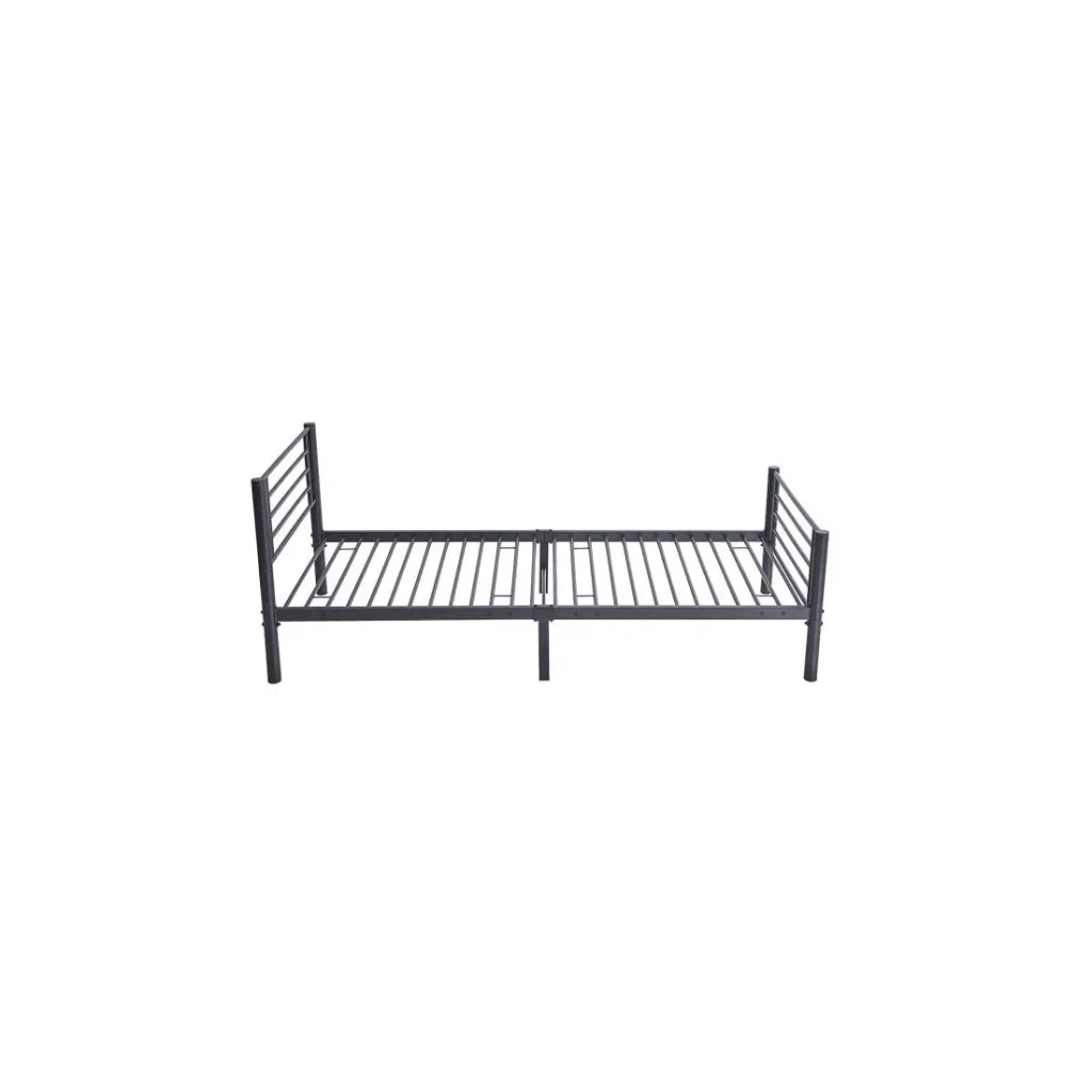 Letto SAMMY – 90x200 cm in metallo colore grigio scuro con rete inclusa