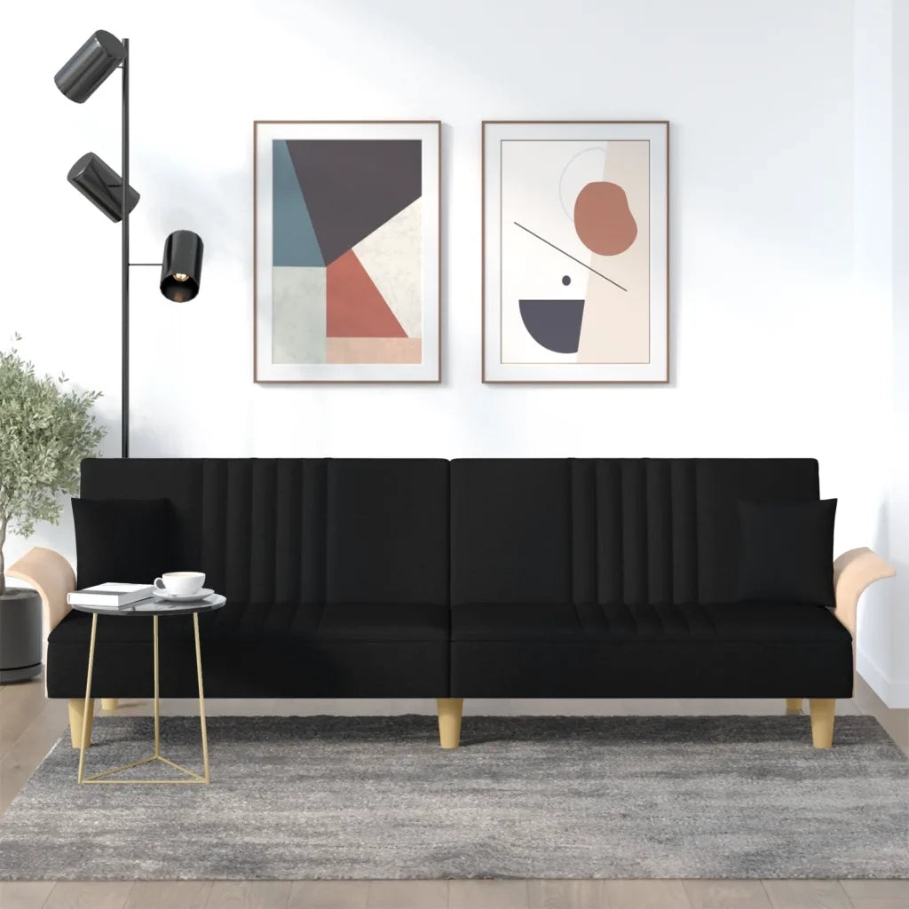 Divano Letto con Braccioli Nero in Tessutocod mxl 118331