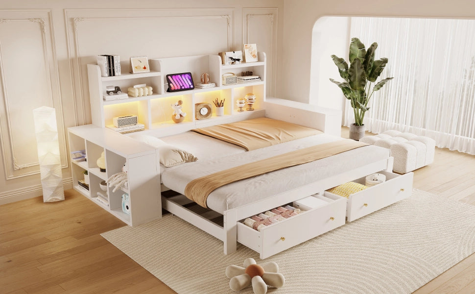 divano letto multifunzione mdf bianco 115 x 230 cm